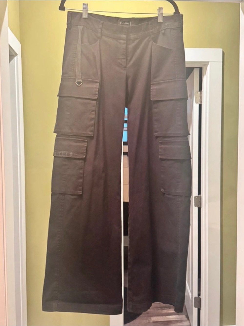 MINT Y2K BEBE WIDE LEG CARGO PANTS-BEADED DRAGON